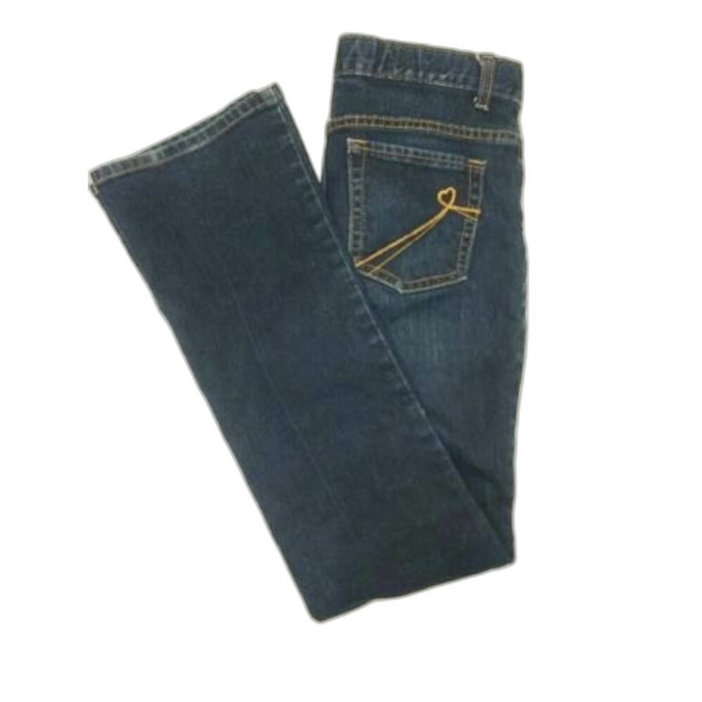 The Children's Place Indigo Denim Jeans with Yellow Stitching